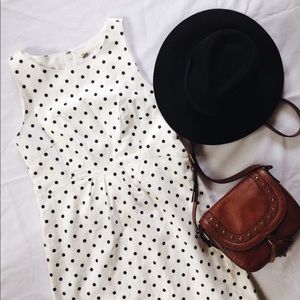 Fossil Navy & White Polkadot Mini Dress